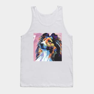 Shetland Sheepdog Dog Bright colorful pop dog art Tank Top